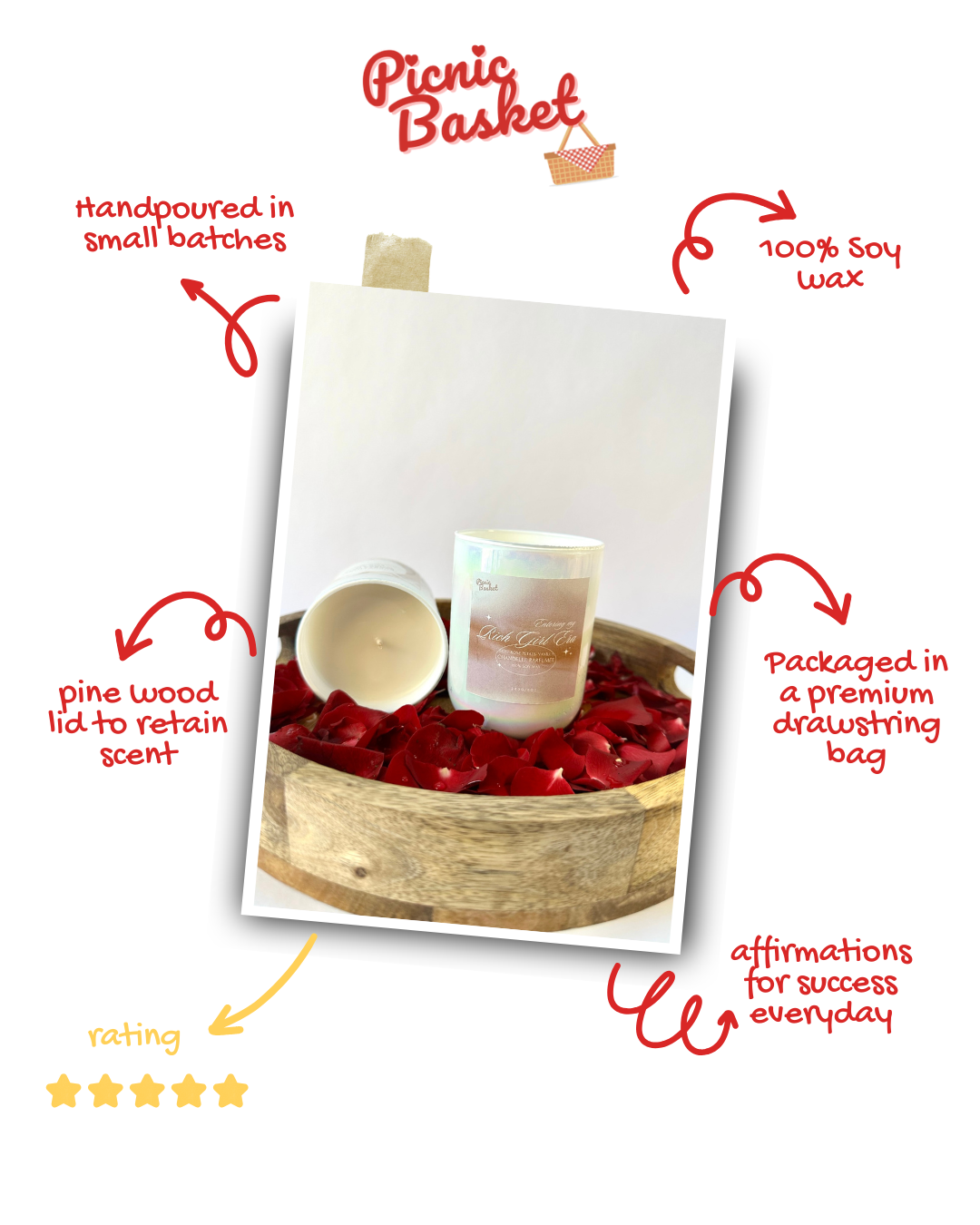 Entering my Rich Girl Era | Soft Rose Petals & Vanilla Scented Candle