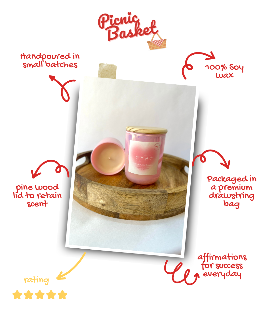 P.H.A.T - Pretty, Hot, and Tempting | Whipped Vanilla Cream Scented Candle