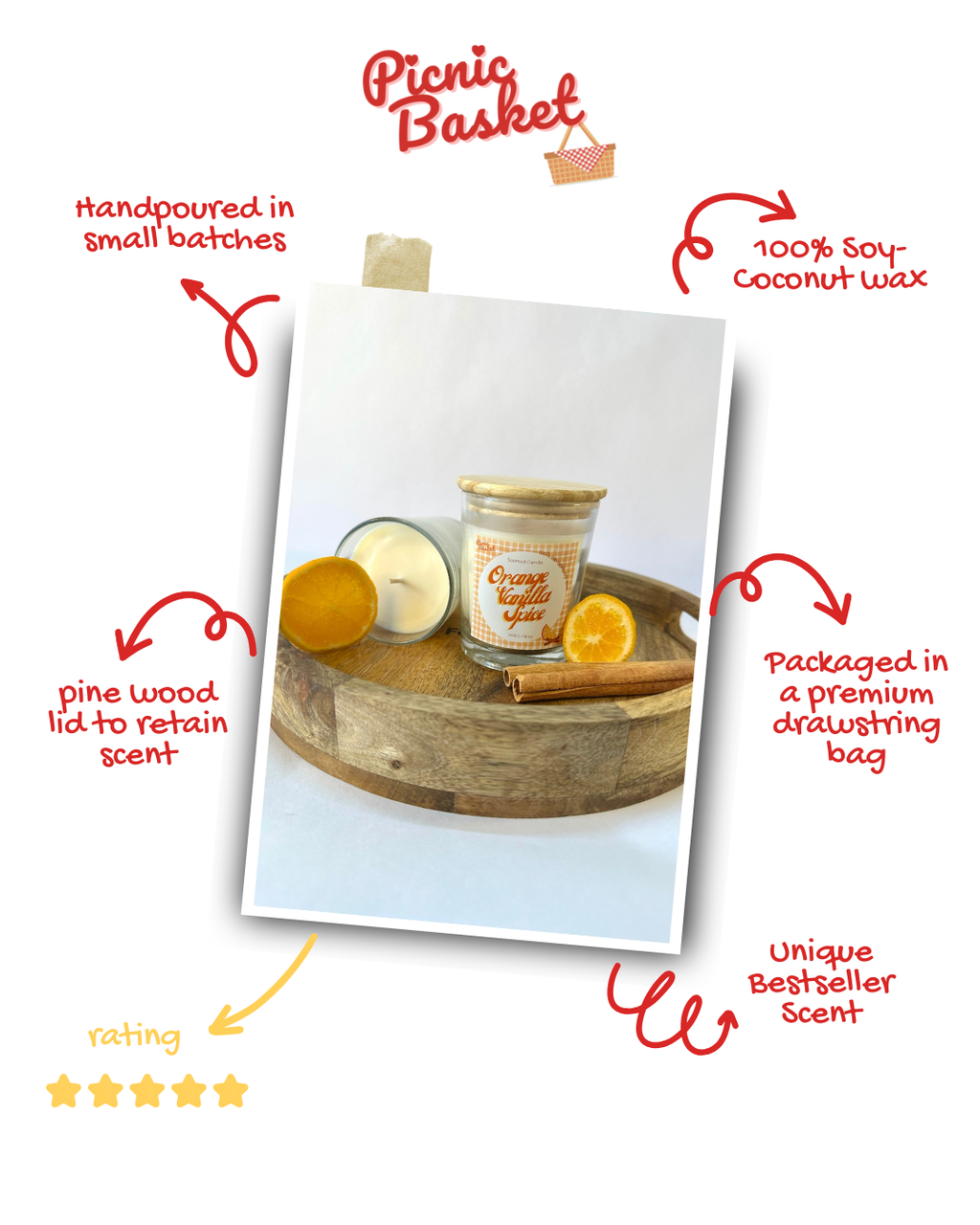Orange Vanilla Spice | Scented Candle