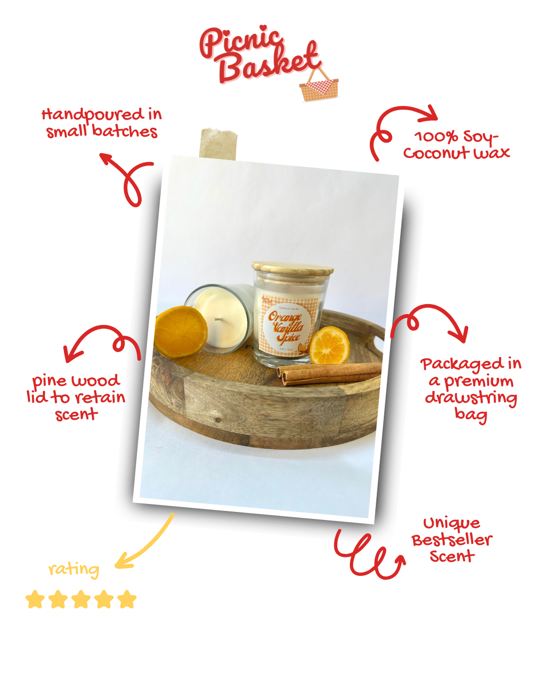 Orange Vanilla Spice | Scented Candle