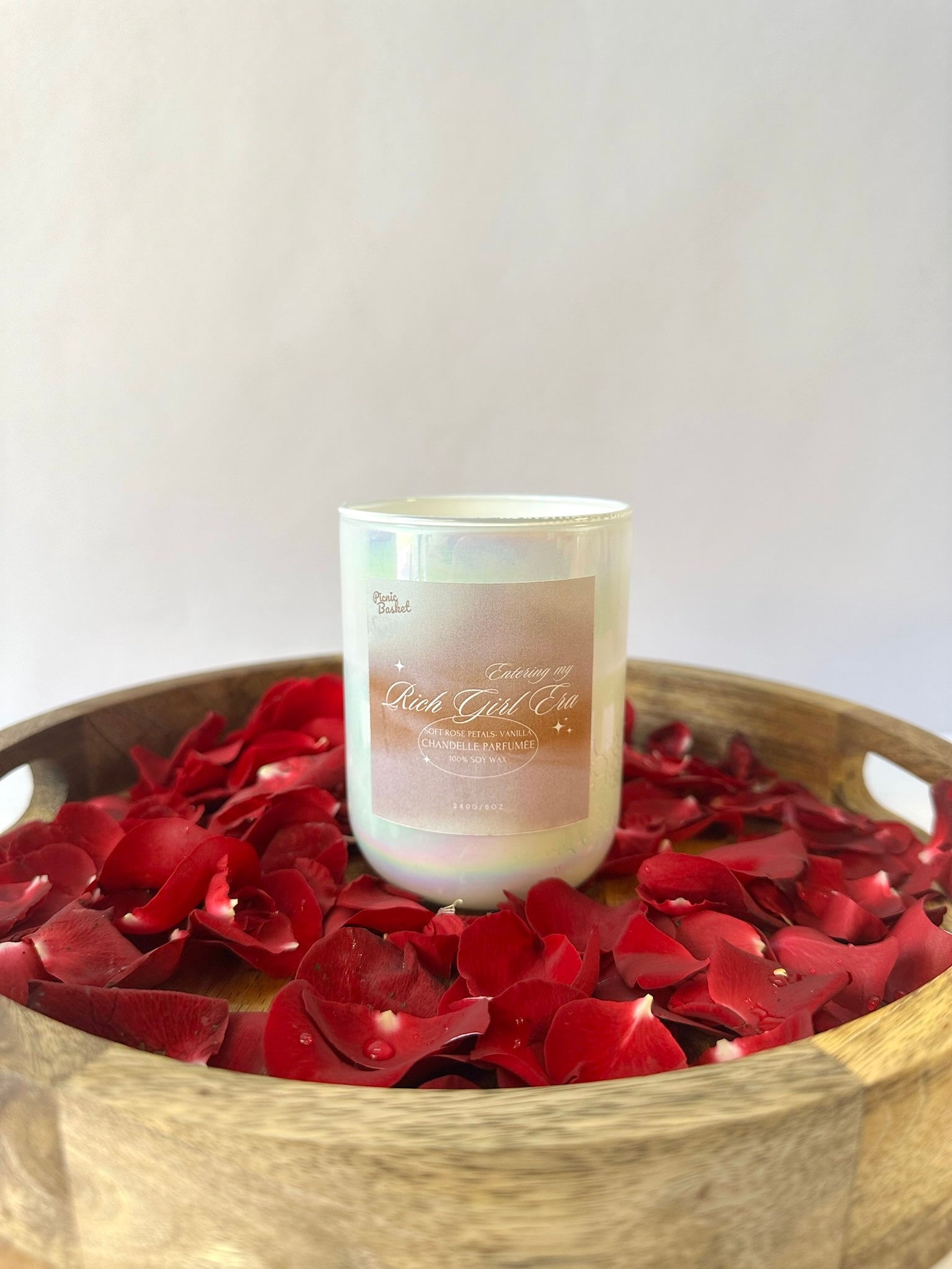 Entering my Rich Girl Era | Soft Rose Petals & Vanilla Scented Candle