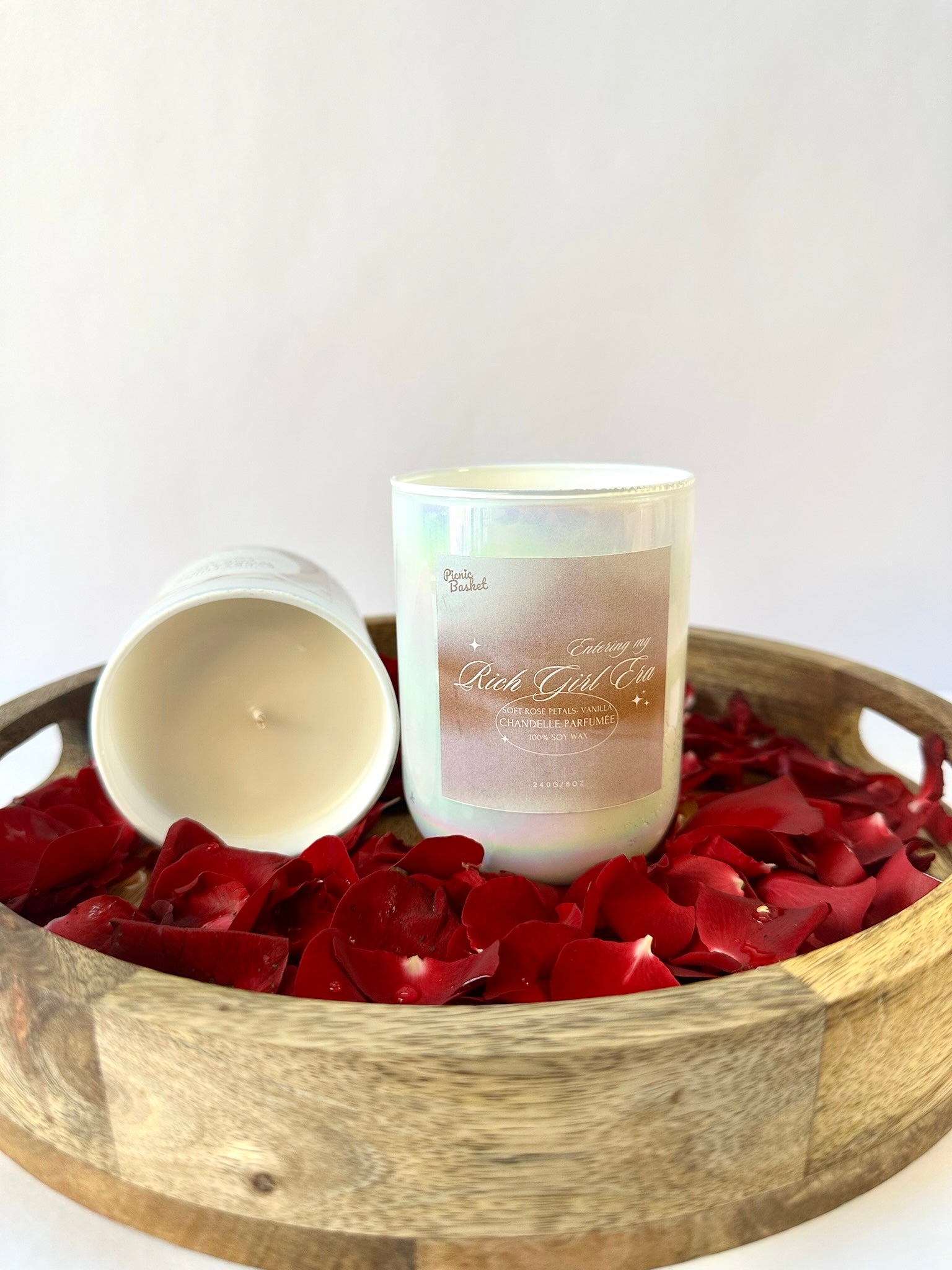 Entering my Rich Girl Era | Soft Rose Petals & Vanilla Scented Candle